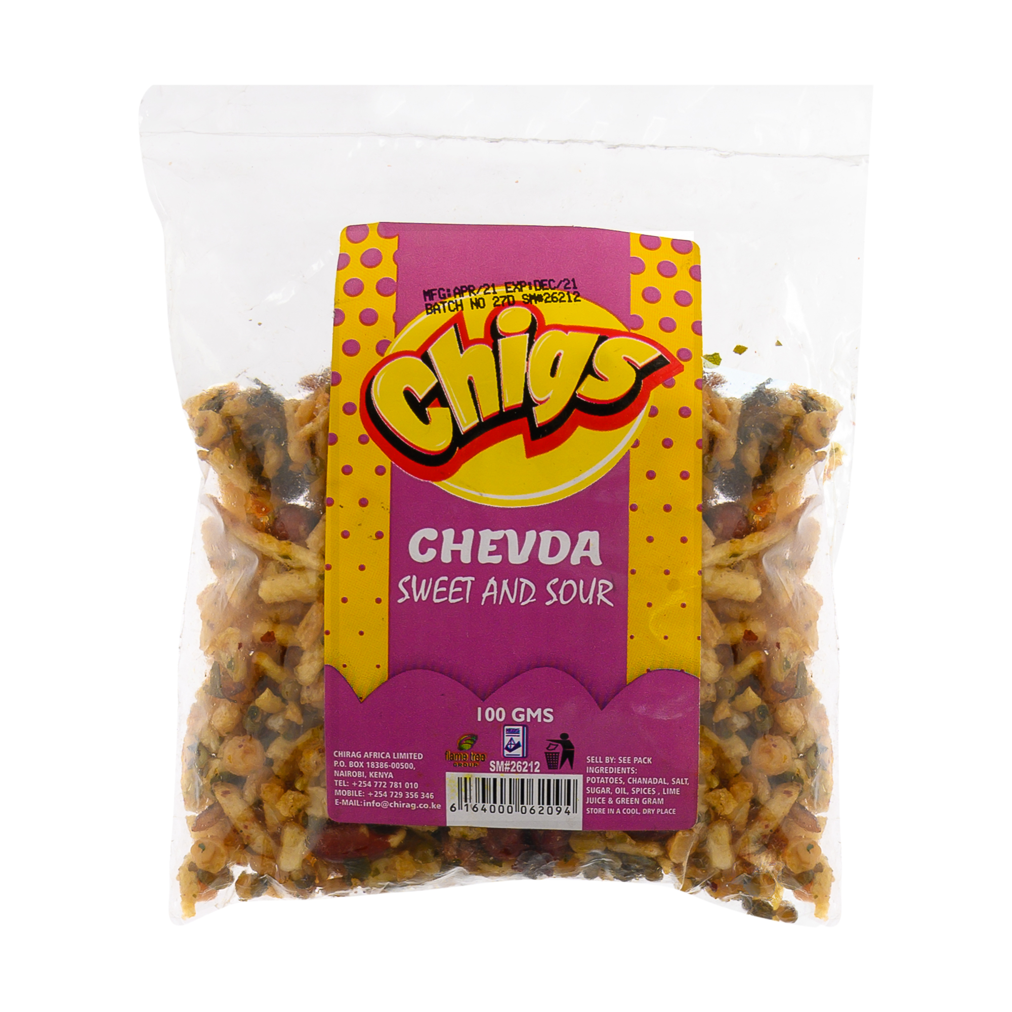 Chigs Chevda Sweet & Sour 100g
